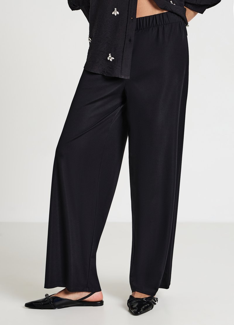 Calliope GINNICI WIDE - Pantaloni - ultrablack
