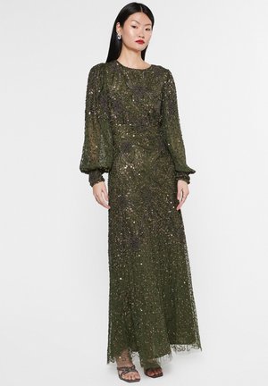 EMBELLISHED SEQUINS - Festklänning - olive
