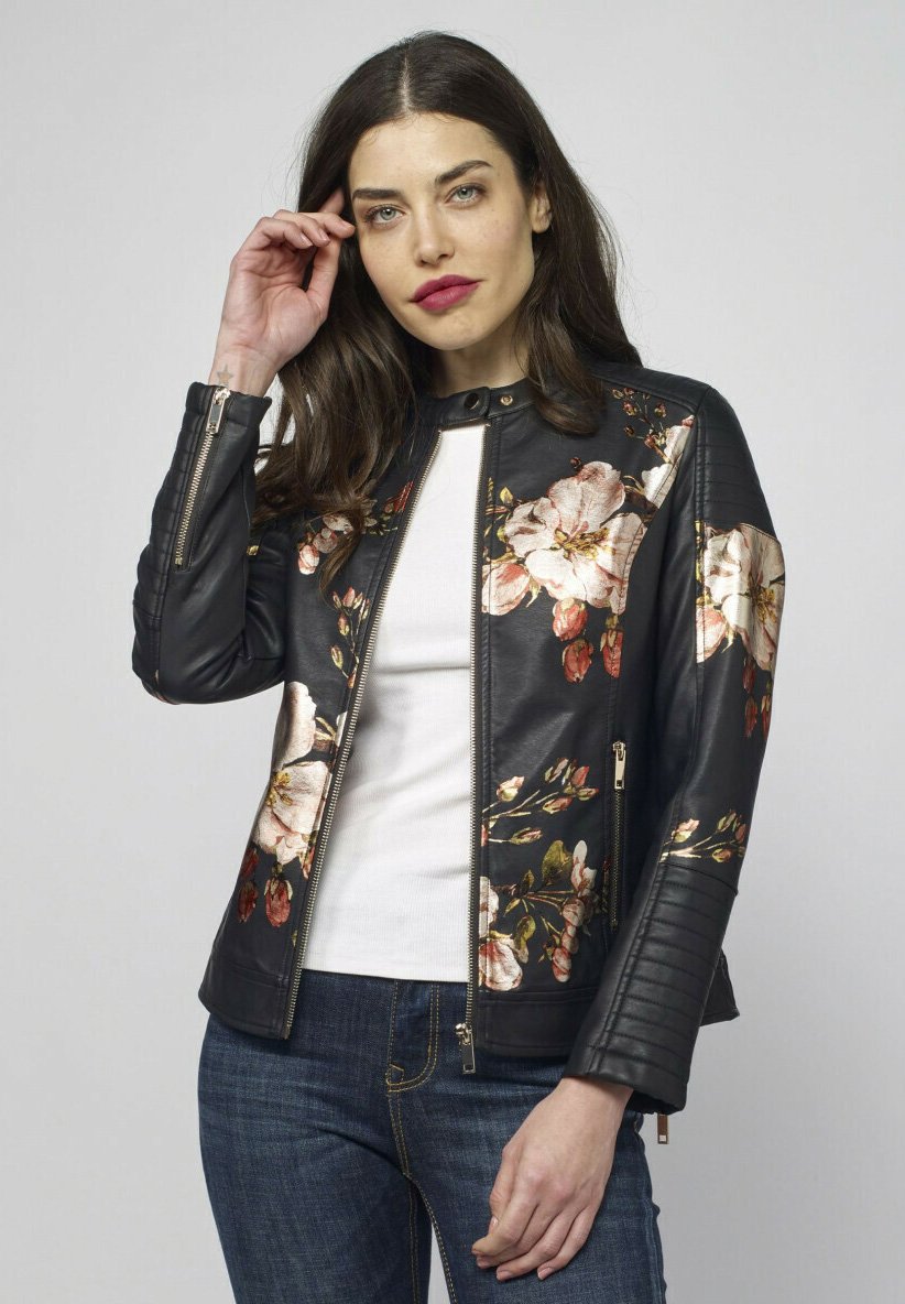 Koroshi Chaqueta de cuero sintético - black/negro - Zalando.es