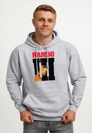 Henry Tiger, RAMBO III VINTAGE PORTRAIT - Felpa con cappuccio - heather grey