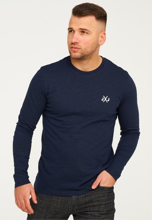 Jack & Jones JCORISE INFINITY CREW NECK-MIT LOGO - Langarmshirt - navy blazer