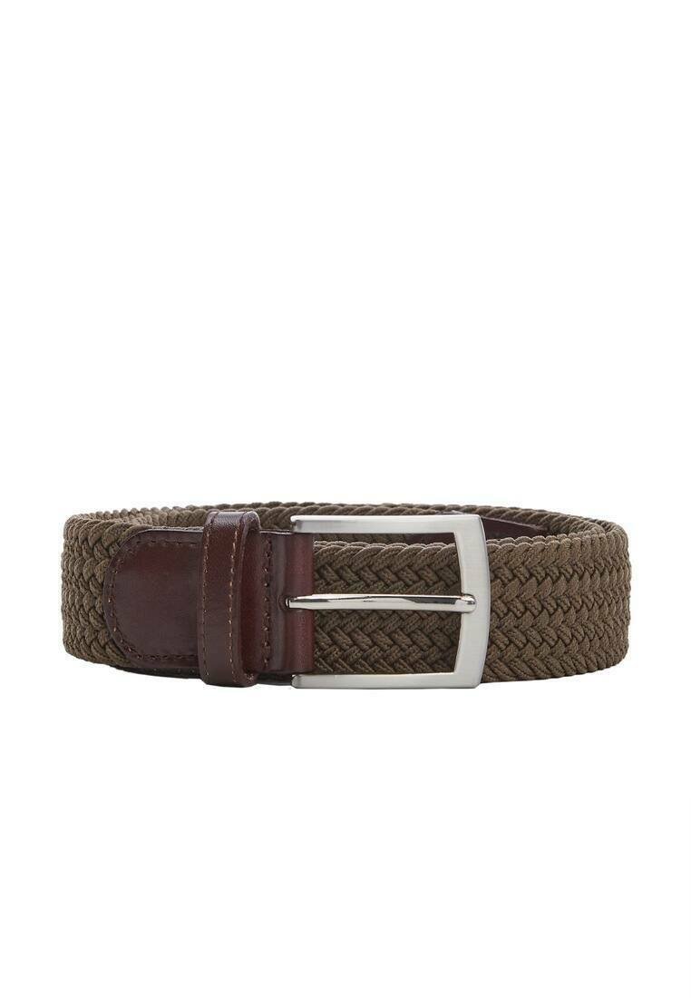 Mango ELASTIC Braided belt khaki Zalando.co.uk