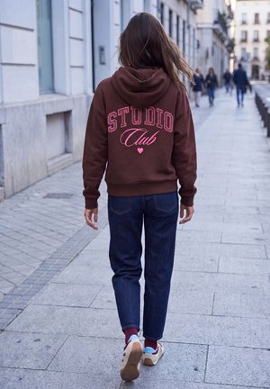 Street One Studio, LOOSE-FIT SWEATSHIRT WITH PRINTED DETAILS - Sweat à capuche - russet red