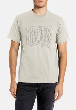 KURZARM - Print T-shirt - beige