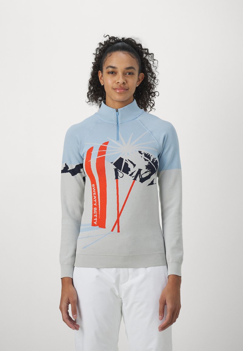 Sweaty Betty GRAPHIC NOVELTY BASE LAYER Hemd light blue/white