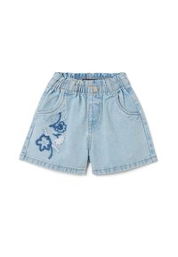 OVS - FLORAL EMBROIDERED - Denim shorts - light blue Thumbnail Image 1