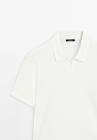 Massimo Dutti SHORT SLEEVE POLO NECK - Polo - white