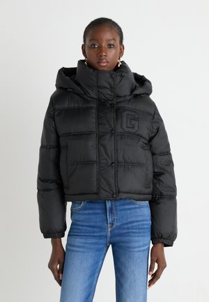 GAP LOGO CROPPED PUFFER - Winter jacket - black
