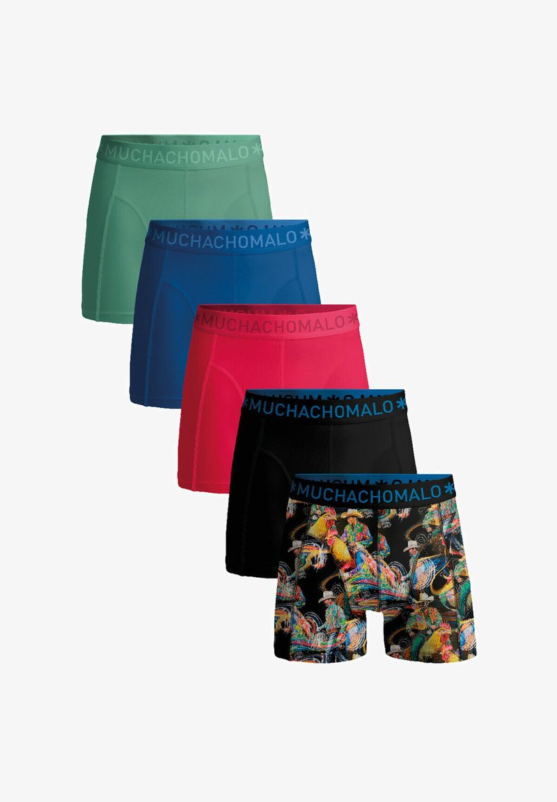 MUCHACHOMALO 5-PACK SOLID - Boxer alsónadrág - print black red blue green