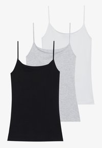 3 PACK - Top - black/grey/white