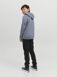 Jack & Jones Junior JJECORP LOGO HOOD - Felpa con cappuccio - flint stone