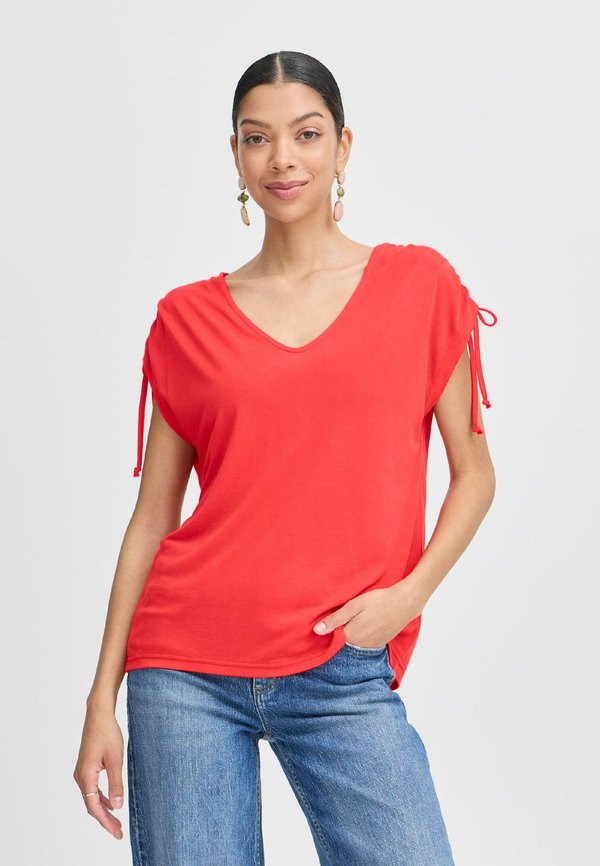 BYPERL - Basic T-shirt - flame scarlet