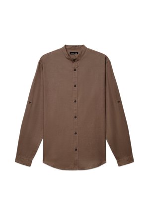 Terranova, COLLO COREANA MISTO - Camicia - coccio