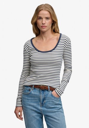 Superdry & Co SUPERDRY ATHLETIC ESSENTIALS STRIPED LONG SLEEVE TOP.. - Longsleeve - classic navy stripe