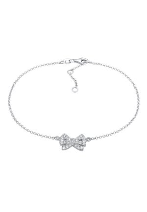SPARKLING BOW CHARM - MIT KRISTALLEN VON SWAROVSKI® - Armbånd - silberfarben
