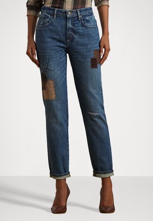PATCHWORK BOYFRIEND ANKLE JEAN - Džinsi ar taisnām starām - harvest wash