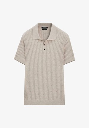 Massimo Dutti, SHORT SLEEVE - Poloshirts - mottled light brown