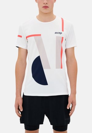 THE RUN SHIRT SHORT SLEEVE MEN - Sport T-Shirt - white geometrics