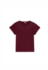 T-shirt con stampa - bordeaux