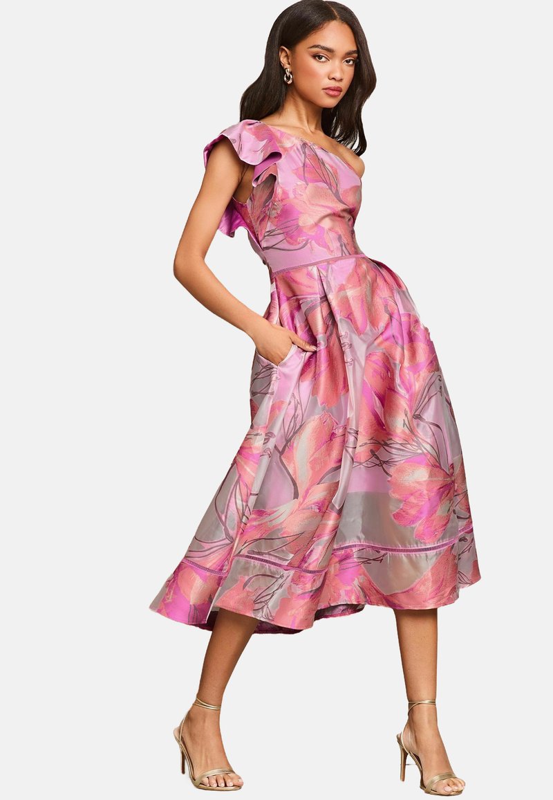 Lipsy REGULAR FIT - JACQUARD PROM  - Koktailové šaty/večierkové šaty - pink