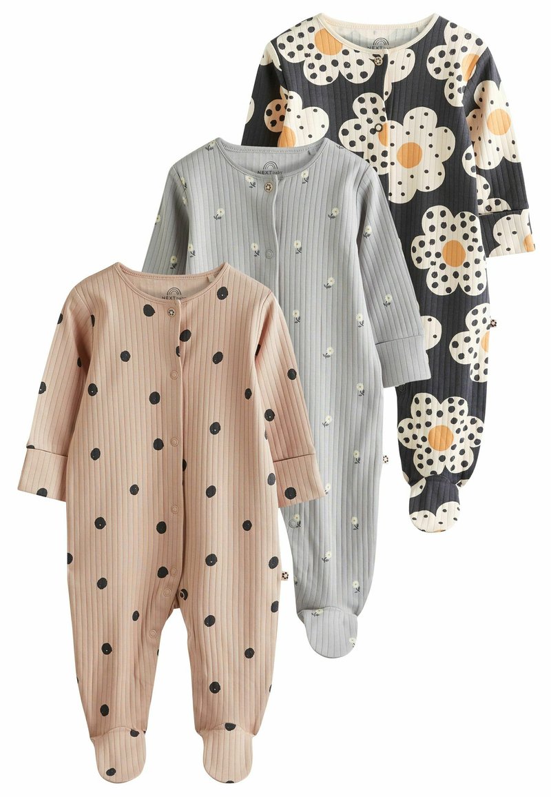 Next - 3PACK - Pijama de bebé - neutral grey black, Ampliar