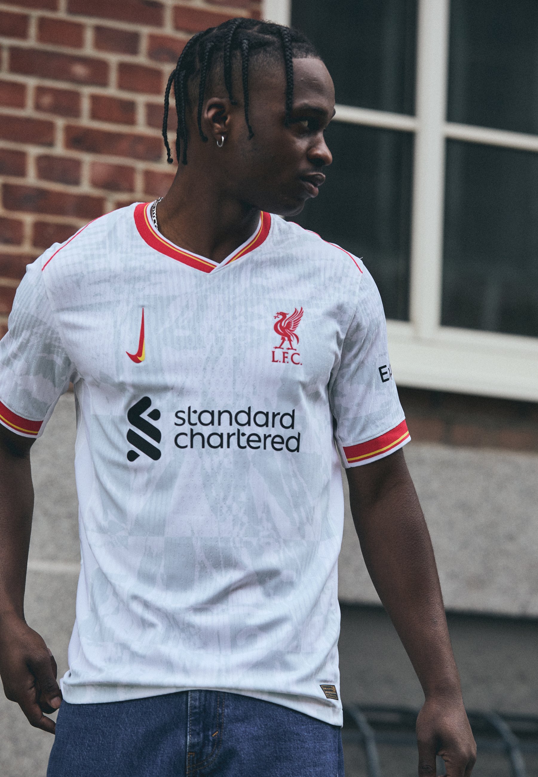 Nike Maglia Liverpool Bianca Soccer Jersey Liverpool Maglie