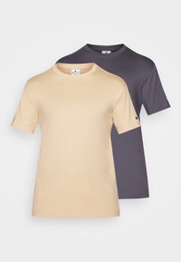 CREWNECK TEE 2 PACK - T-shirts basic - offwhite/dark grey