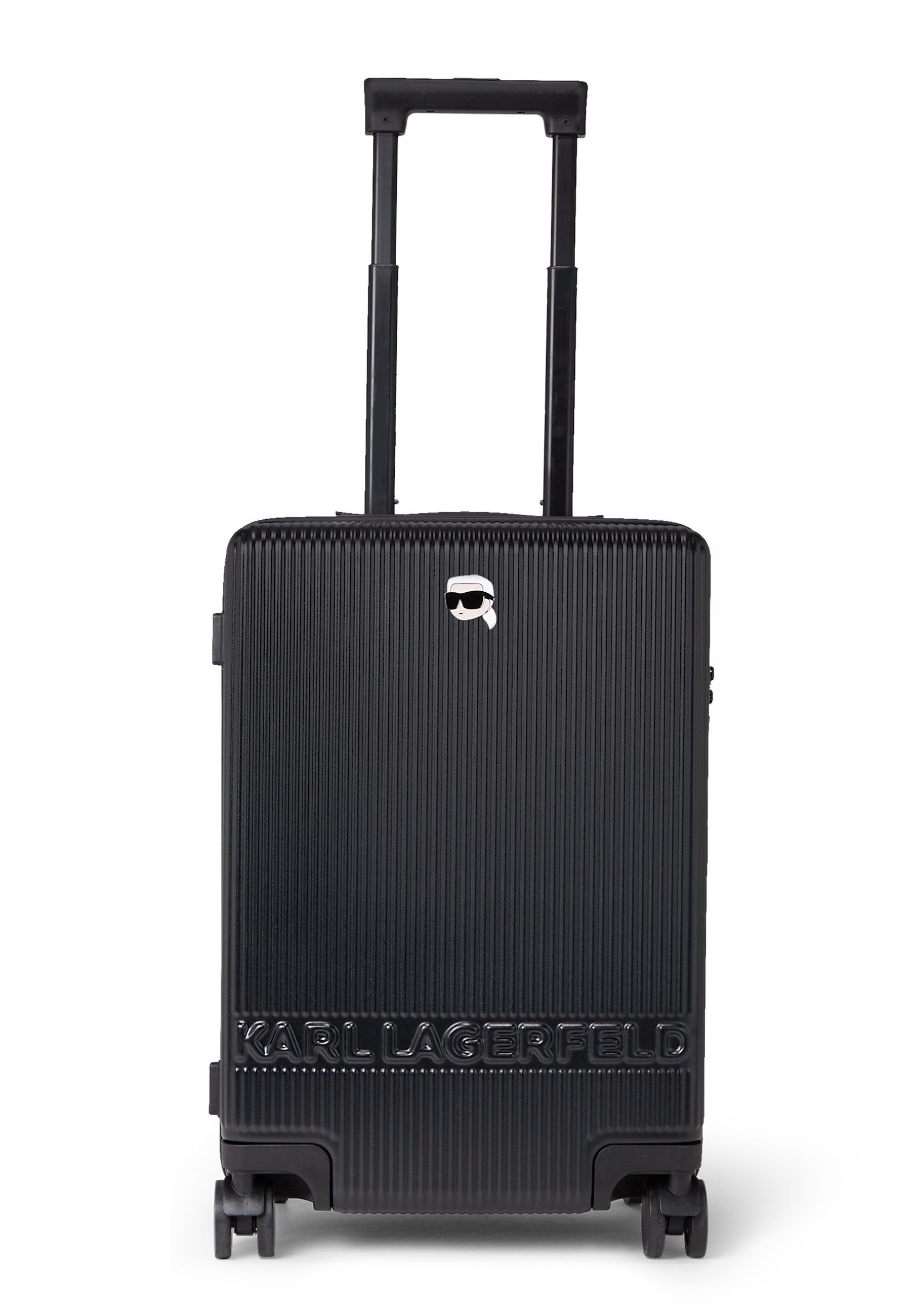 Trolley Rigido Karl Lagerfeld Paris – Bagaglio A Mano 63,5 Cm, Multicolore Onde Del Mare, 4 Ruote, Espandibile, Design Firmato
