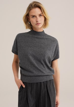 WE Fashion, WE FASHION - T-shirts basic - blended dark grey