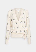 Object - Objlaney Rubin Ss Pullover - 4924374 Winter Sky Melange Sandshell Floral Emb main image 0