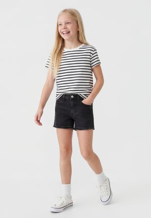 Abercrombie & Fitch HIGH RISE - Τζιν σορτς - black denim