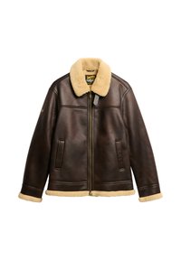 Superdry & Co AVIATOR - Giacca in similpelle - dark brown