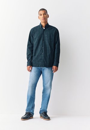 Next, EASY IRON BUTTON DOWN OXFORD SHIRT - Camicia - green micro blackwatch