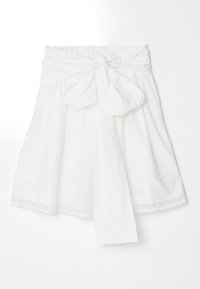 SKIRT WITH GATHERED WASIT - A-line skirt - white