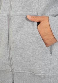 Smilodox Zip-up sweatshirt - grau melange