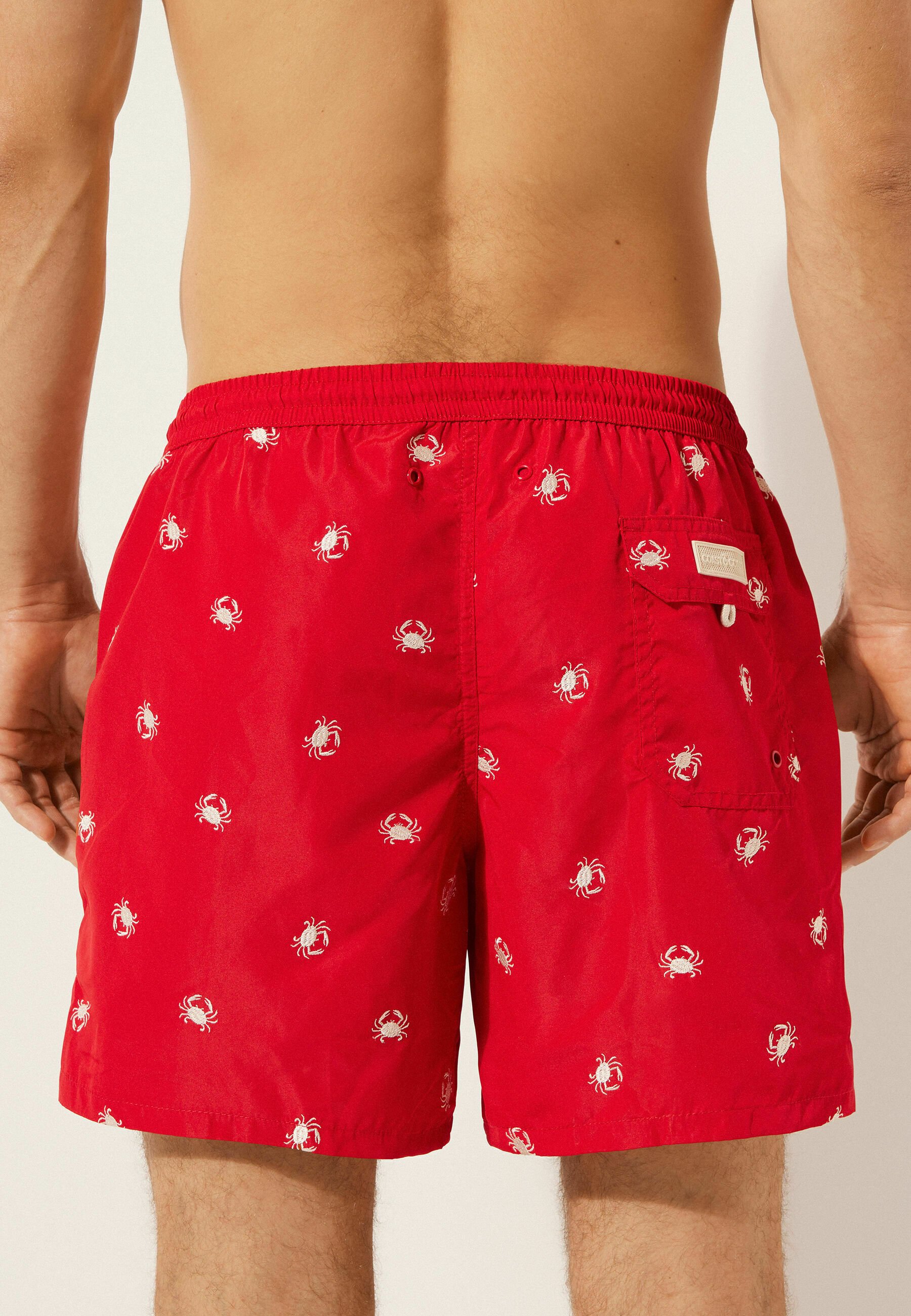 Taddlee Herren-Badehose – Boxershorts-Style, Rot, Für Schwimmbad, Strand & Urlaub