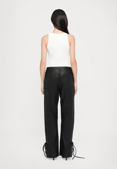 Won Hundred STRING TROUSERS - Nahkahousut - licorice
