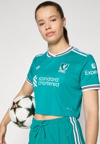 adidas Originals LIVERPOOL FC 25/26 THIRD WOMEN CROPPED - Klupska odjeća - sea green