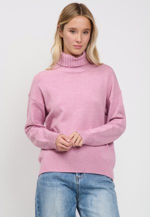 INFLUENCER, INFLUENCER PULLOVER TURTLENECK SLOUCHY PULLOVER - Maglione - pink