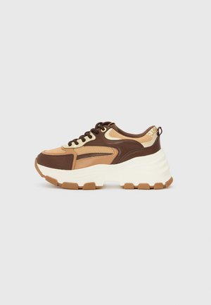 Baskets basses - dark brown/gold-coloured/cognac