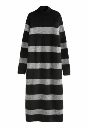 HIGH NECK LONG SLEEVE - REGULAR FIT - Džemperkleita - black grey stripe