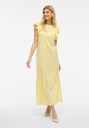 VISUMMER FLÜGELÄRMEL - Maxikjole - pale banana