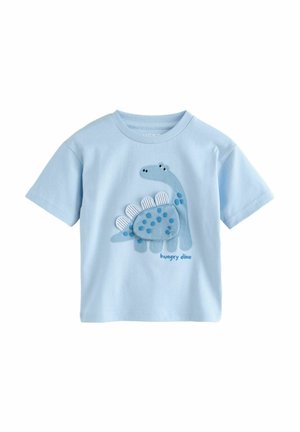 REGULAR FIT SHORT SLEEVE INTERACTIVE APPLIQUÉ - Marškinėliai su spaudiniu - blue dinosaur