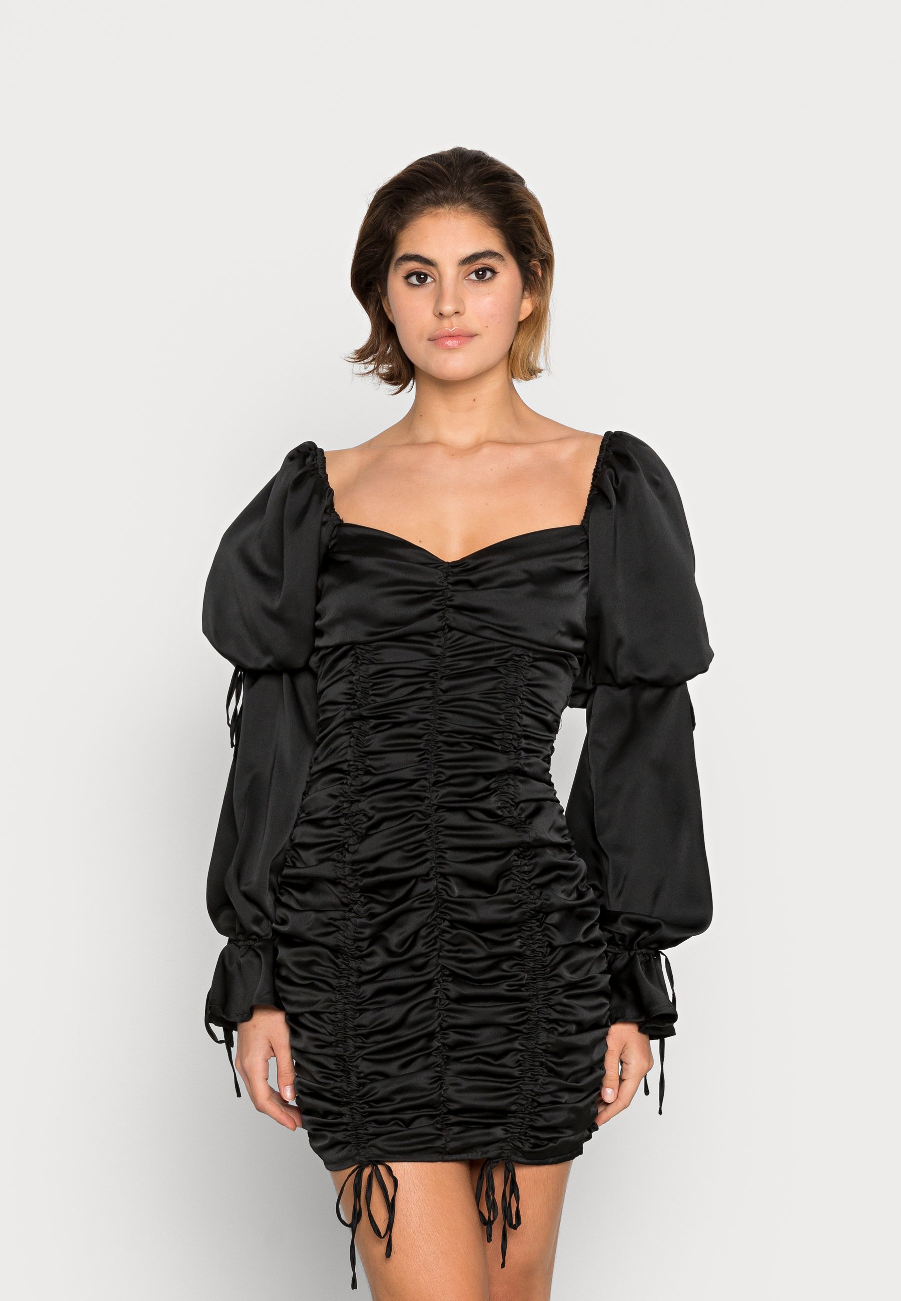 Missguided RUCHED PUFF SLEEVE MINI 