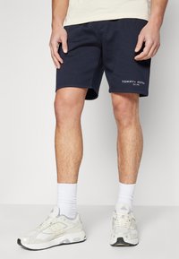 Tommy Hilfiger SMALL LOGO - Pantalones deportivos - desert sky