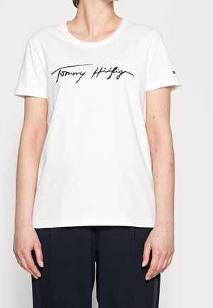 Triko s potiskem - white denim