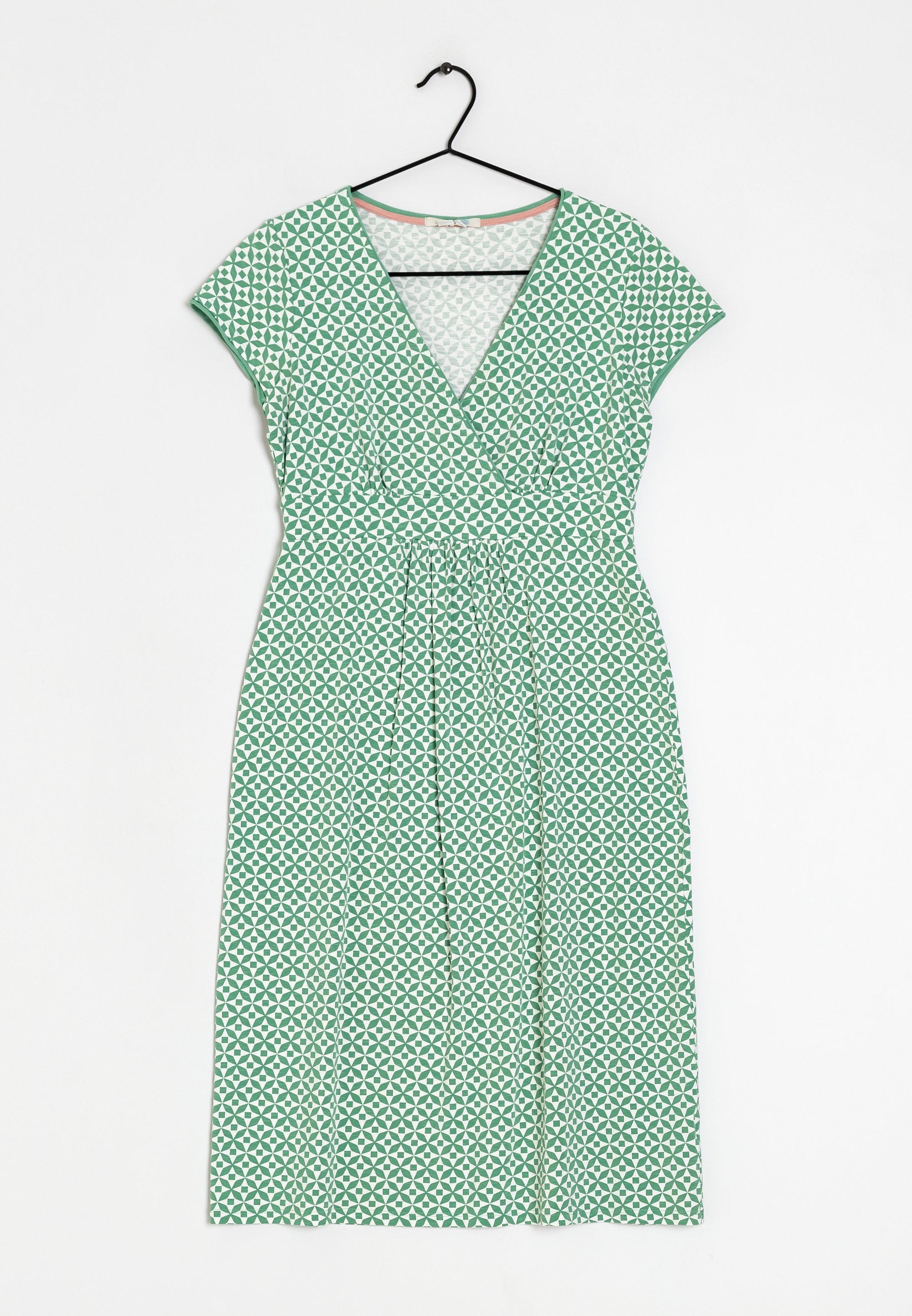 green emerald velvet dress Cathy Notch Neck Jersey Dress-Hunter Green, Painted Dot main image 1