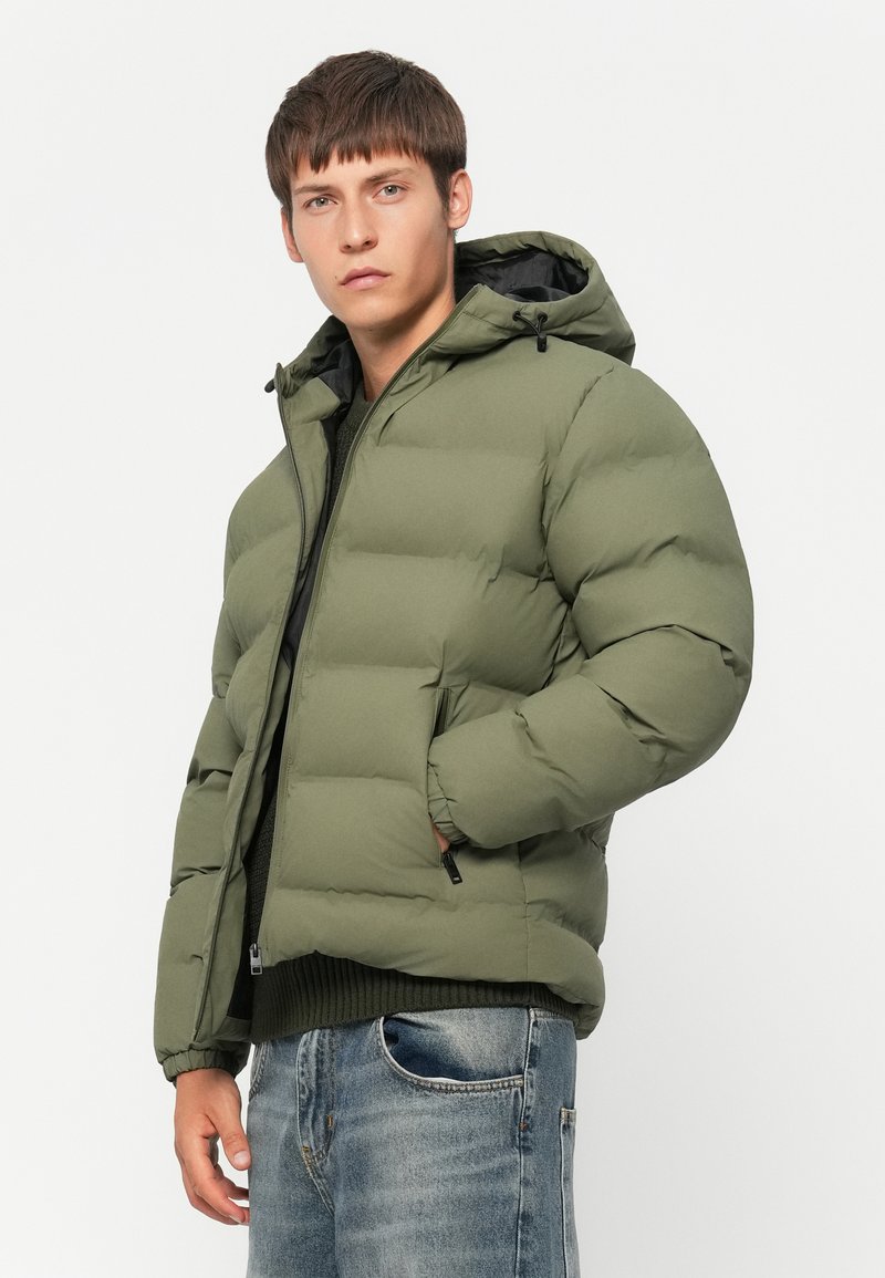 Dusty Olive Jack Jones Padded Jacket Jack Jones Alpha Puffer