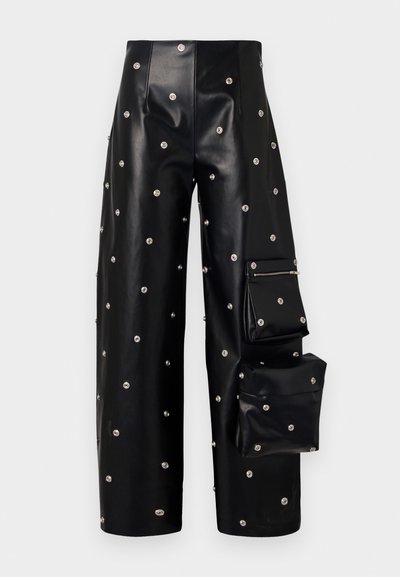 A.W.A.K.E. MODE COVERED TROUSER WITH SNAP ON POCKETS - Trousers - black