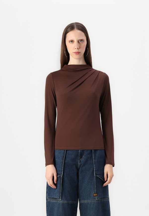 PCMADISON DRAPED - Long sleeved top - chicory coffee